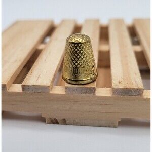 Monopoly Replacement Gold Tone Metal Thimble Token Deluxe Edition
